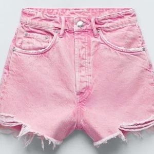Zara Pink denim shorts
